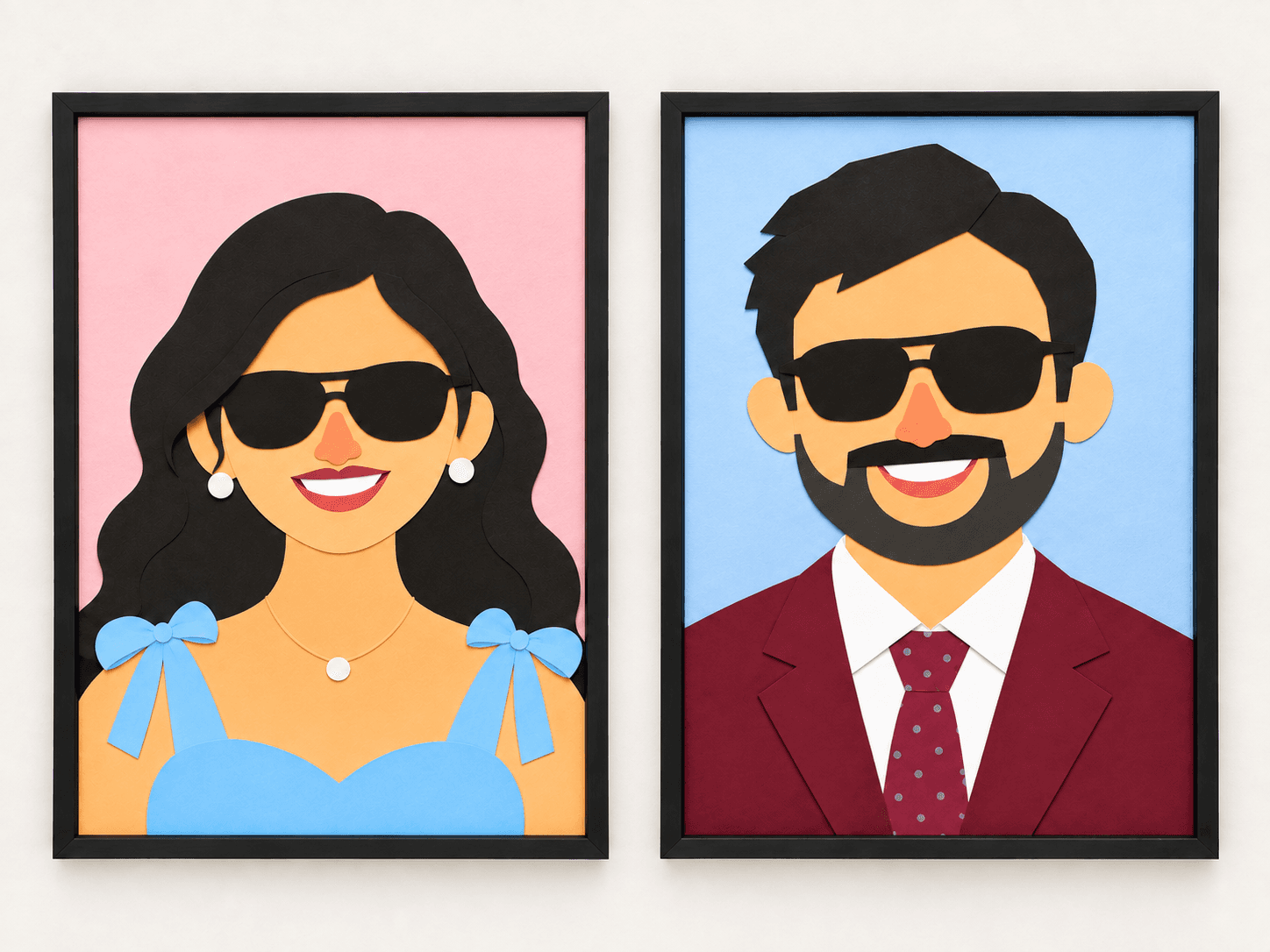 Layered Paper Potrait Date Night event artwork