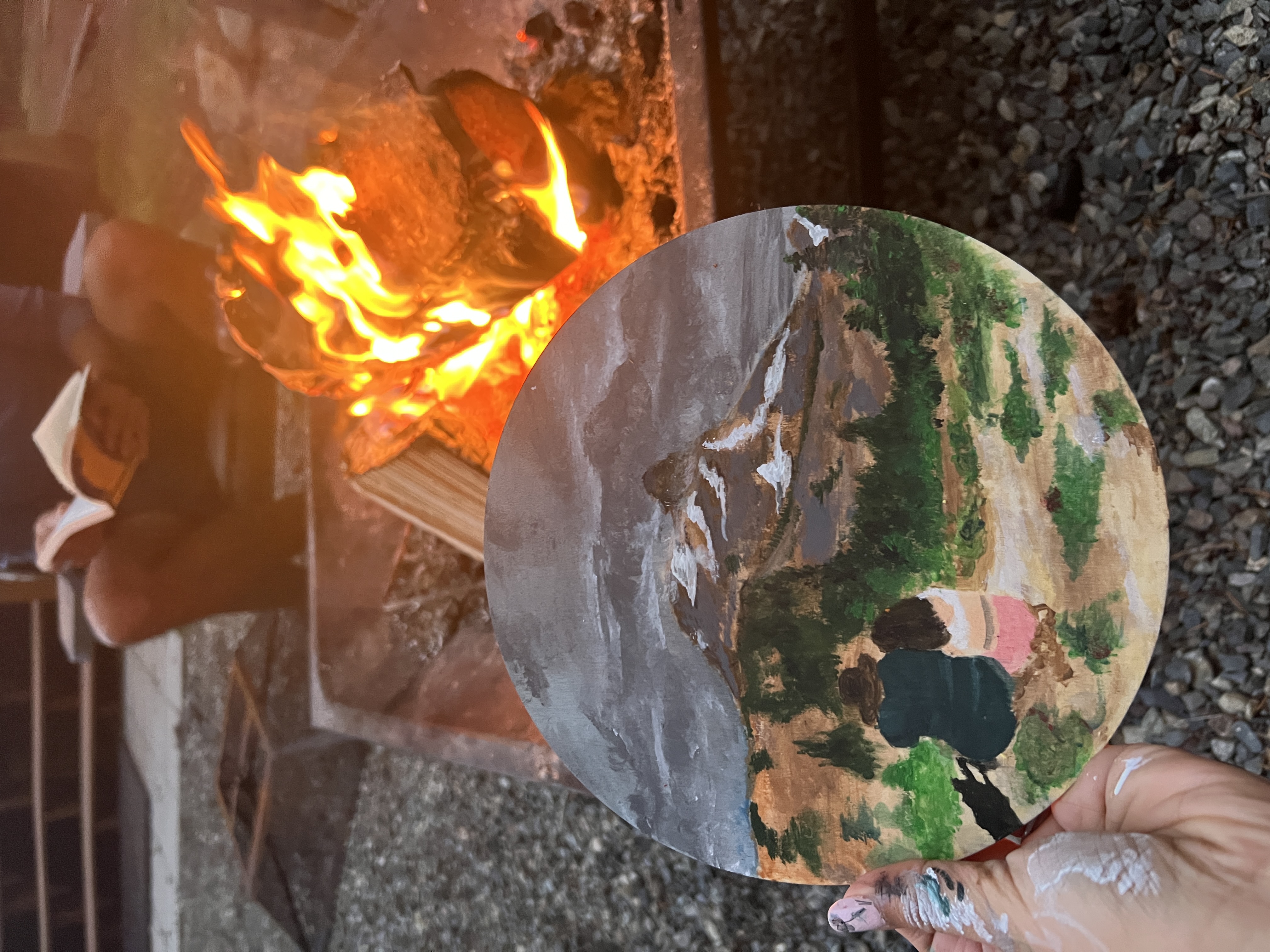 Campfire View painting
