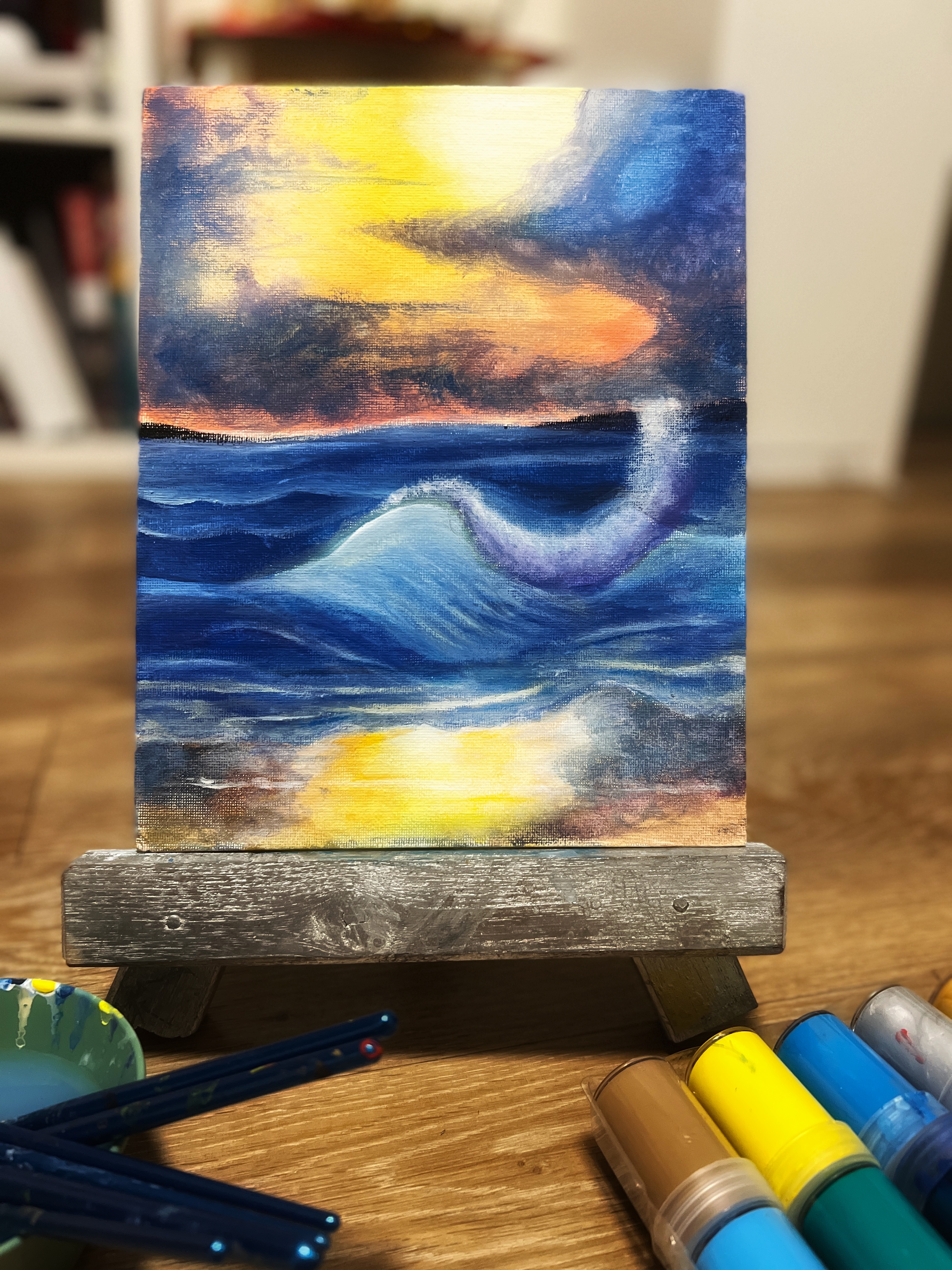 Storm at Sea painting